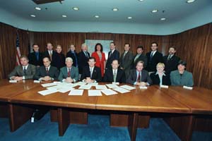 OSHA and the Airline Industry and the National Safety Council, International Air Transport Section sign Alliance on November 12, 2002.