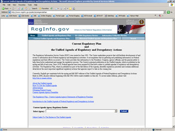 http://www.reginfo.gov/public/do/eAgendaMain