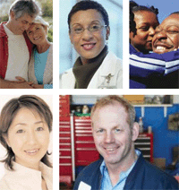 Photos of patients smiling