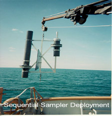 Photo of sediment sampler ready for deployment.