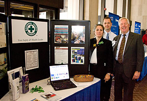 Bill O'Connell, Executive Director, Government Affairs; Deborah Ann Ferris, Manager, Federal Government Accounts; and Kyle Burk, Program Analyst, Home and Community Division, at the NSC exhibit booth on June 6, 2007 at the Department of Labor(DOL) during DOL Safety Day in Washington, D.C.