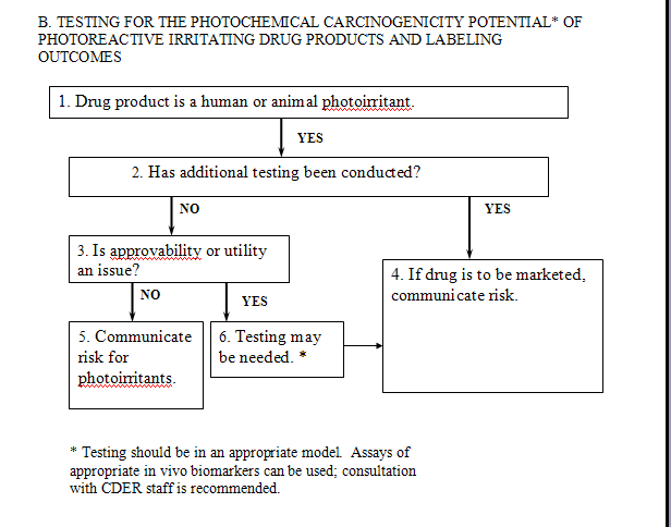 B. TESTING FOR THE PHOTOCHEMICAL CARCINOGENICITY POTENTIAL* OF