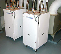 Two commercial 36-ton geothermal heat pumps being used at the College of Southern Idaho.