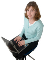 Image of a Financial Analyst working on her computer