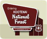 [Graphic]:  National Forest Signboard stating Entering Kootenai National Forest.