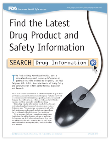 Cover page of PDF version of this article, including montage of a computer mouse and a Web browser search field.