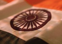 India Flag Close-up