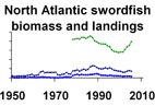 North Atlantic swordfish biomass and landings **click to enlarge**
