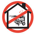 Do not use a generator inside a house