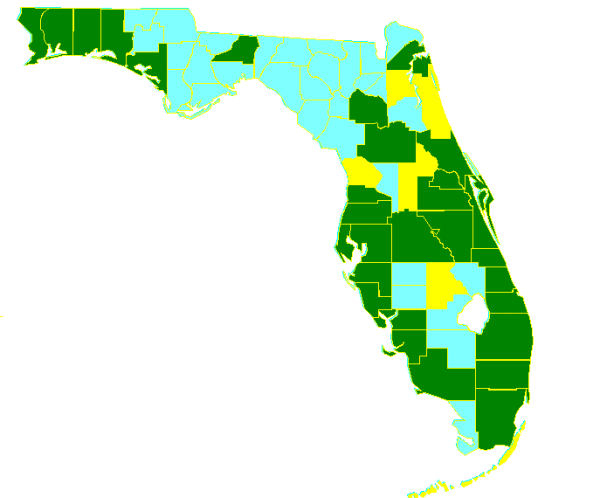 map showing 7 Non-Urban Areas with Models