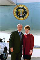 President George W. Bush met Dianne Glynn O’Donovan upon arrival in Chicago, Illinois, on Tuesday, September 30, 2003.  O’Donovan has been an active volunteer with Boys Hope Girls Hope for the past 12 years.