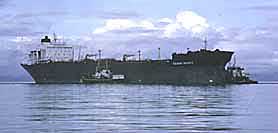 Exxon Valdez ship in profile