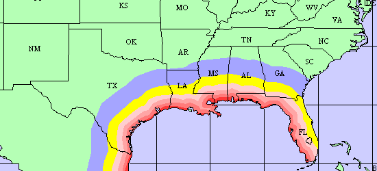 Wind MEOW for a Hurricane with winds of 144mph and a forward speed of 9mph