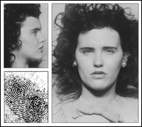Images of Elizabeth Short and her fingerprint