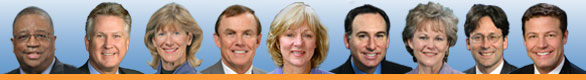 Banner with councilmember headshots