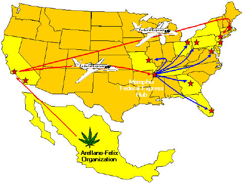 Federal Express Flight Routes