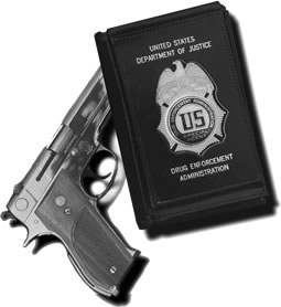 photo of gun and badge