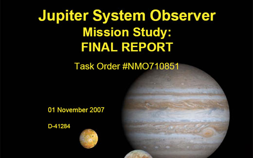 Jupiter System Observer Mission Study: FINAL REPORT