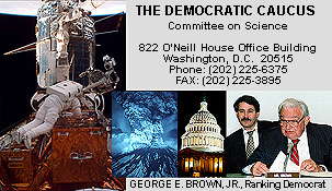 Democratic Caucus letterhead banner (George Brown, Ranking Member)
