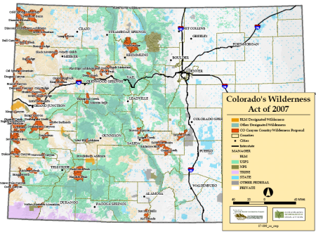 The Colorado Wilderness Act Map