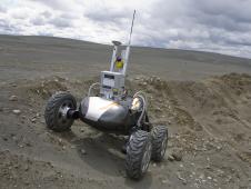 Autonomous Drilling Rover on sweeping dunes