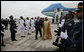 President George W. Bush walks through an honor guard with Sheikh Mohammed bin Rashid al-Maktoum, Vice President and Prime Minister of the United Arab Emirates, Monday, Jan. 14, 2008, upon arrival to Dubai. White House photo by Eric Draper