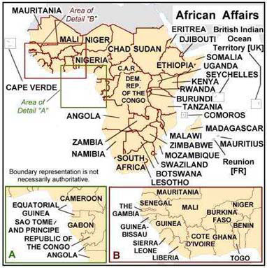 Clickable Map of Africa Region