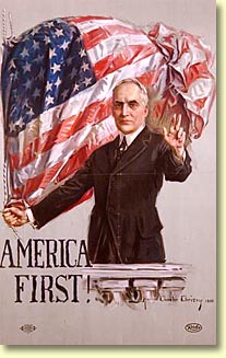 Campaign poster created by Ohio artist Howard Chandler Christy for the 1920 presidential campaign of Warren G. Harding, AL01001
