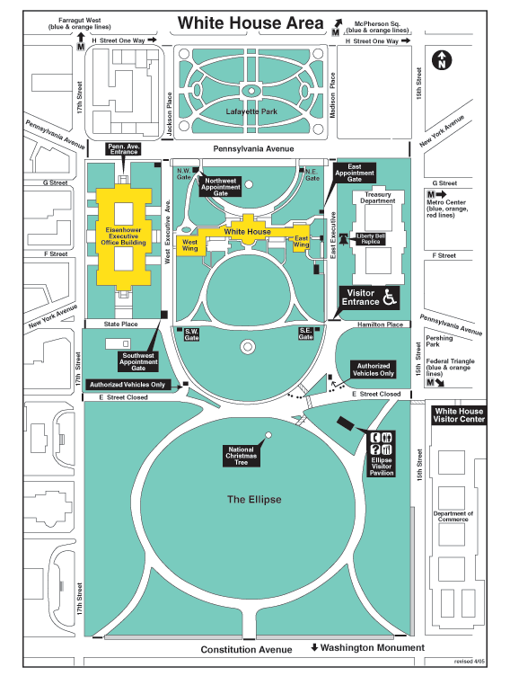 White House Area Map