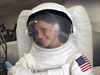 Student in spacesuit