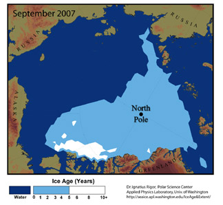 September 2007 sea ice.
