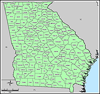 Map of Declared Counties for Emergency 3218