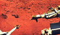 Red earth on the planet Mars