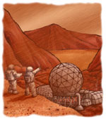 Artist concept of Mars base