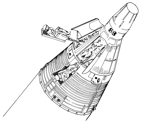 Sketch of ejection seats in operation