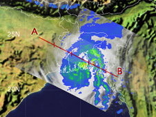 Satellite image of cyclone Sidr