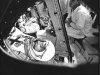 Astronauts in Gemini capsule before launch