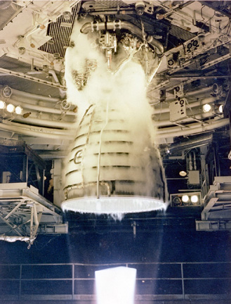 Space Shuttle Main Engine firing