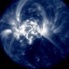 Solar flare seen by TRACE