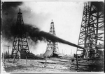 View of Spindle top, Texas (oil wells)
