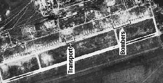 CORONA image showing transport vehicles and bombers