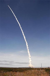 View of Gravity Probe B launch from VAFB
