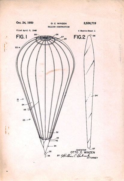 Diagram of a Winzen balloon.