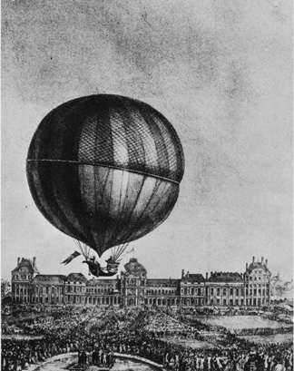 Jacques Charles and Ain Roberts ascended over Paris in a hydrogen-filled balloon