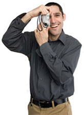Image of an employee with a camera