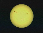 image of sunspots on the Sun