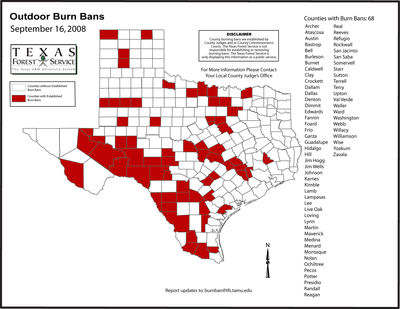 Texas Outdoor Burn Bans