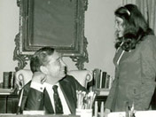 House Page Felda Looper with Speaker of the House Carl Albert (1973)