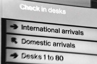 Airport Check-in sign