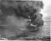 USS California burning